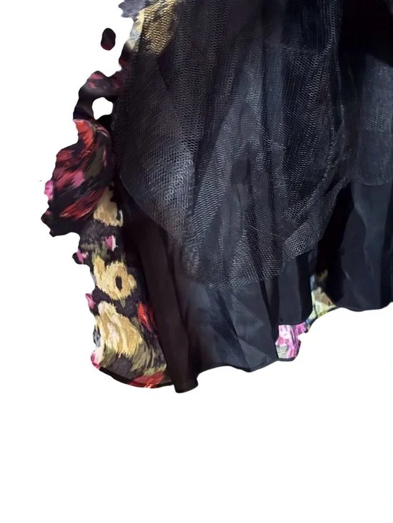 Moulinette Soeurs Anthro Size 4 French Fields Floral Dress Gown Whimsy Pink Bow - Picture 6 of 10